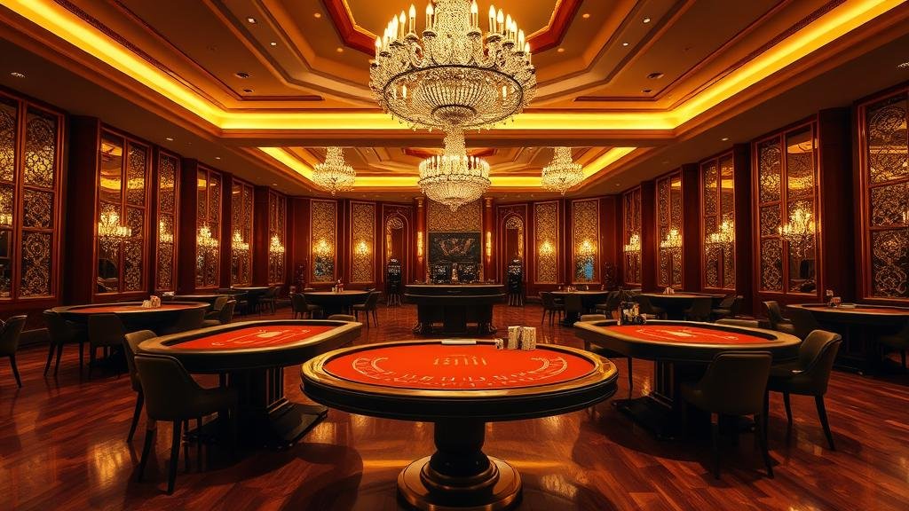 มือผู้เล่นวางชิปเดิมพันบนโต๊ะบาคาร่าอย่างมีกลยุทธ์