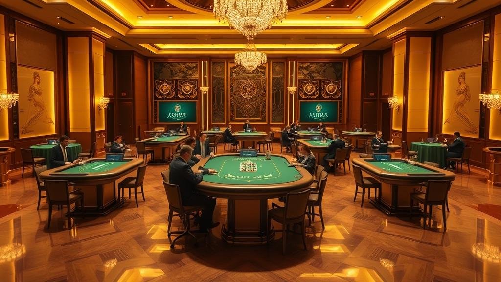 มือของผู้เล่นกำลังวางชิปเดิมพันบนโต๊ะบาคาร่าสด