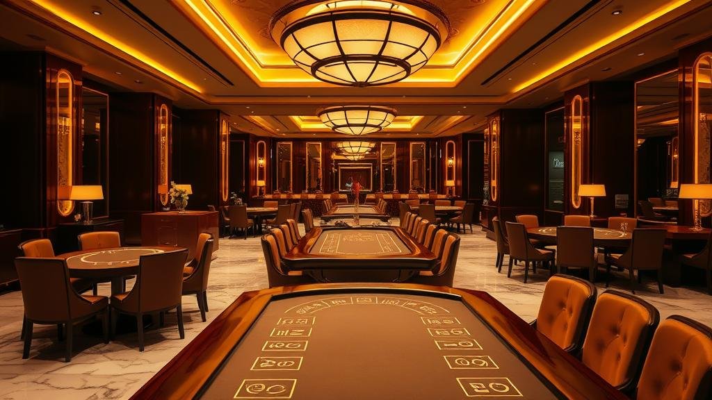 ดีลเลอร์มืออาชีพกำลังแจกไพ่บาคาร่าบนโต๊ะหรู