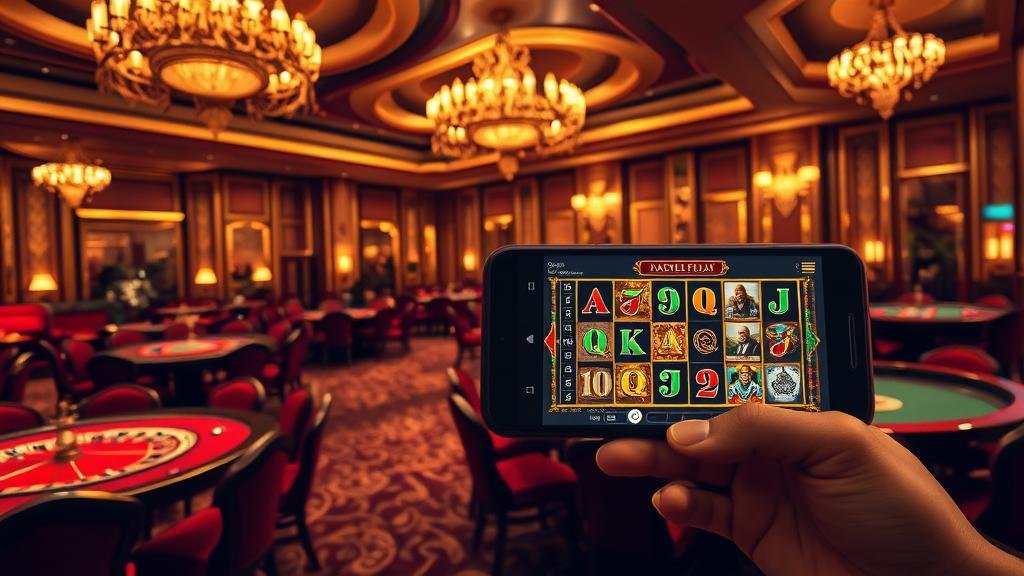 ภาพวงล้อรูเล็ตและชิปคาสิโน