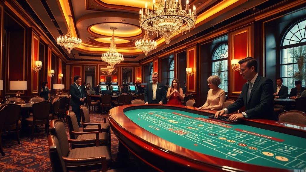 โต๊ะบาคาร่าสุดหรูพร้อมอุปกรณ์ครบครัน