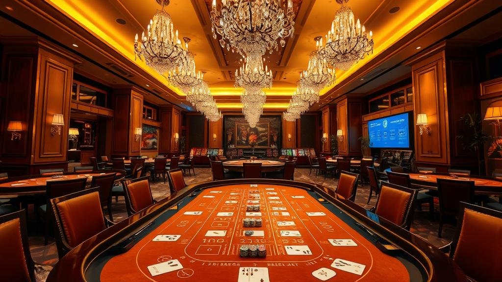 การวางชิปเดิมพันบนโต๊ะบาคาร่า