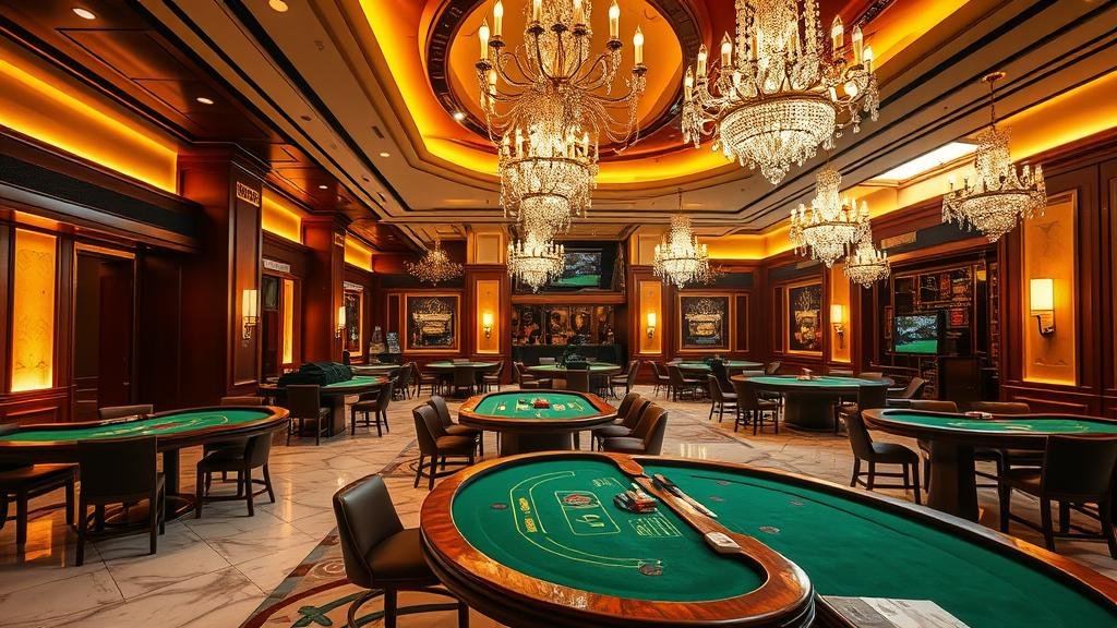 ดีลเลอร์บาคาร่ามืออาชีพกำลังแจกไพ่บนโต๊ะสุดหรู