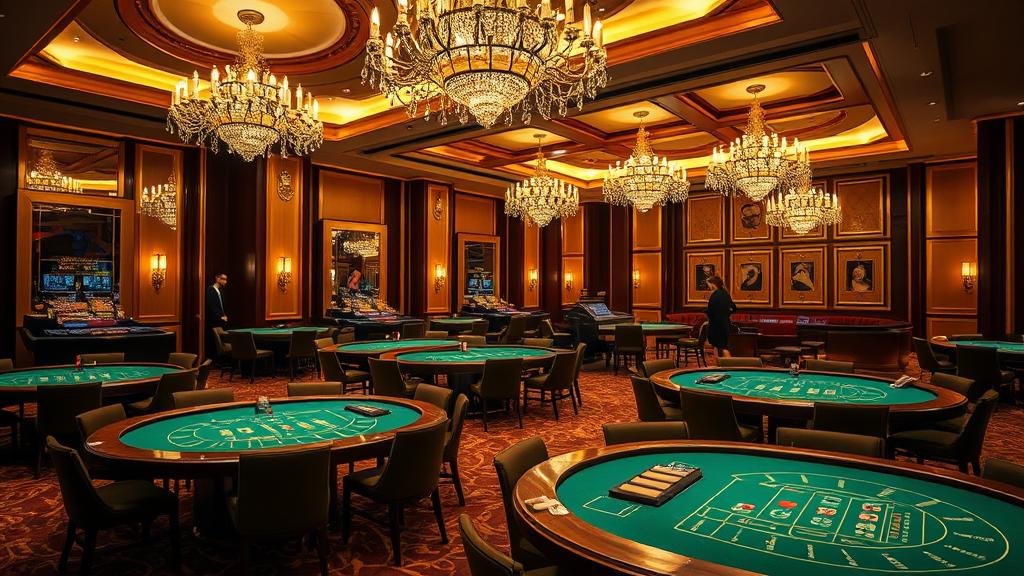 การเล่นบาคาร่าบนโต๊ะเกมสุดหรู