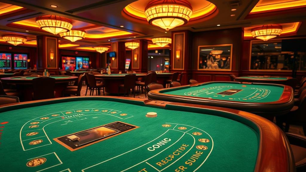 นักเดิมพันชาวเอเชียกำลังลุ้นไพ่บาคาร่าในคาสิโนหรู