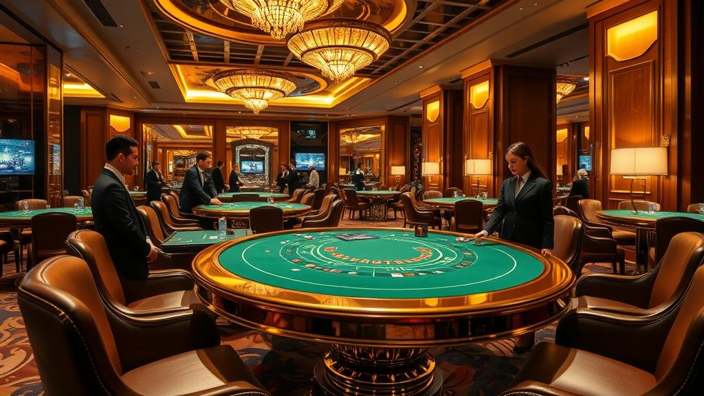 นักพนันมืออาชีพกำลังวิเคราะห์รูปแบบการเดิมพันในคาสิโน