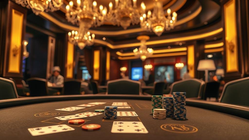 การวางเดิมพันบาคาร่าบนหน้าจอเกมดิจิทัล