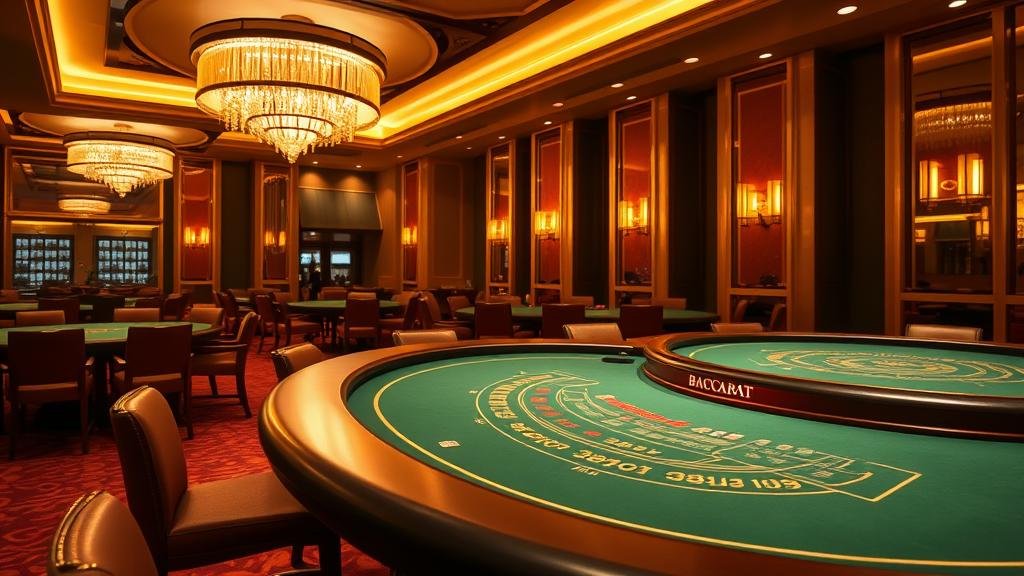 การแจกไพ่บาคาร่าในคาสิโนหรู