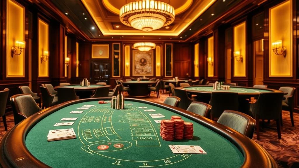 มือวางชิปบนโต๊ะบาคาร่า แสดงถึงการวางแผนการเดิมพัน