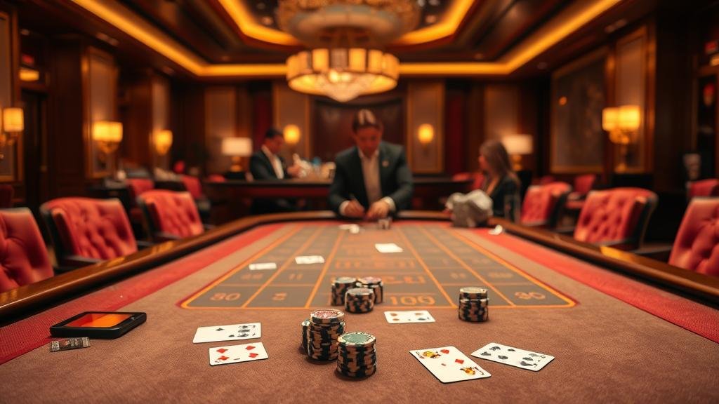 ดีลเลอร์มืออาชีพกำลังแจกไพ่บาคาร่า