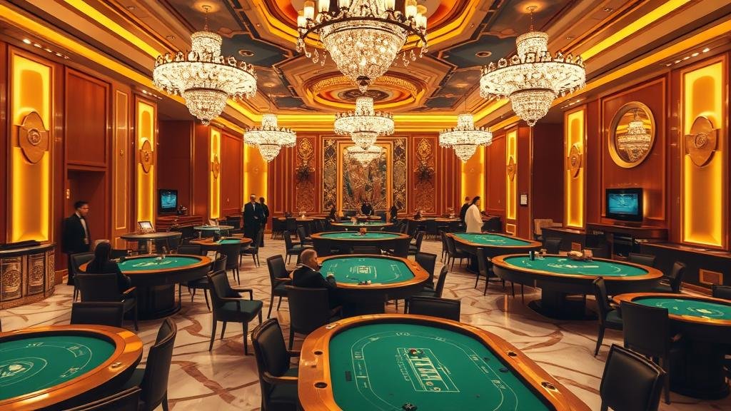 มือวางชิปบนโต๊ะบาคาร่า แสดงถึงการวางแผนการเดิมพัน