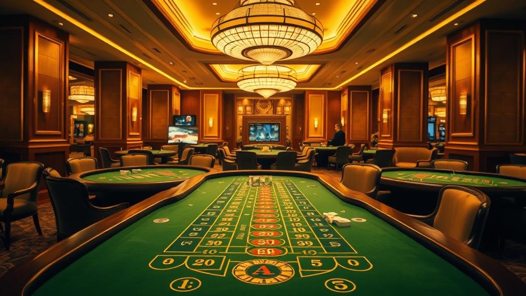 ภาพมือวางชิปเดิมพันบาคาร่าบนโต๊ะ