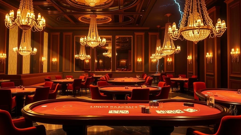 มือผู้เล่นที่ถือสลิปเดิมพันชนะในเกมบาคาร่า พร้อมชิปสีทองและเอฟเฟกต์สายฟ้า