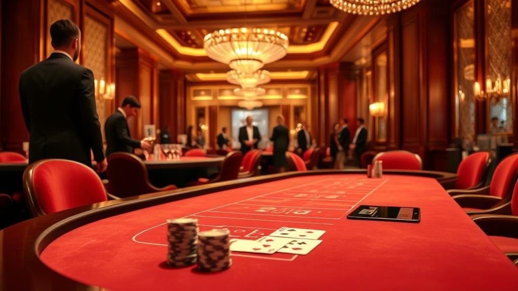 หน้าจอแท็บเล็ตแสดงสถิติเค้าไพ่บาคาร่า ถนนใหญ่และถนนลูกปัด