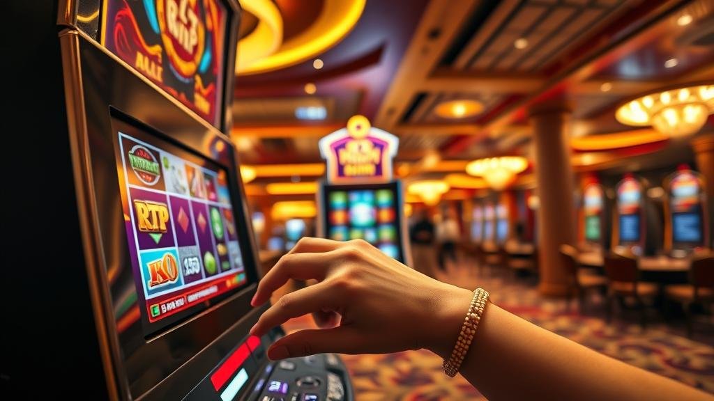 หน้าจอเกมสล็อตแสดงค่า RTP ชัดเจน