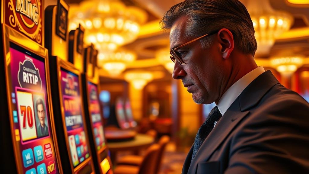 ผู้เล่นฉลองชัยชนะจากการเล่นสล็อต