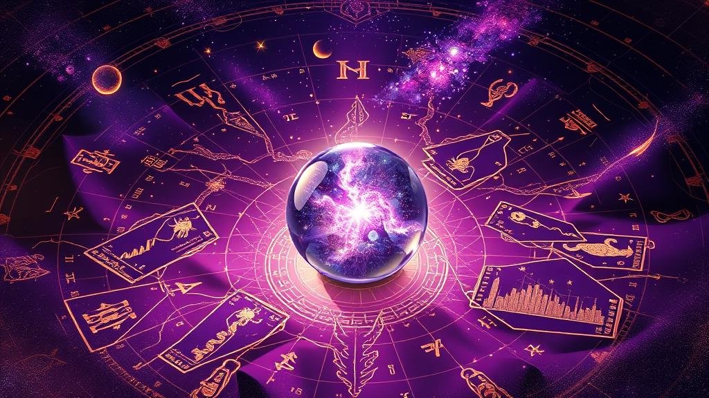 ภาพบุคคลนั่งสมาธิใต้ท้องฟ้าเต็มไปด้วยดวงดาวและตัวเลข แสดงถึงความสงบและการนำทางสู่โชคลาภ