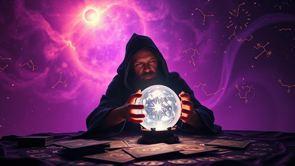 กราฟหุ้นยุโรปพร้อมสัญลักษณ์จักรราศีและตัวเลขนำโชค