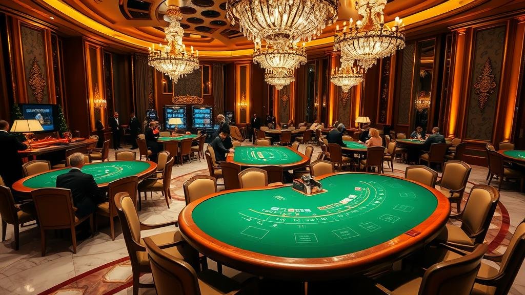 การวางเดิมพันชิปบนโต๊ะบาคาร่า