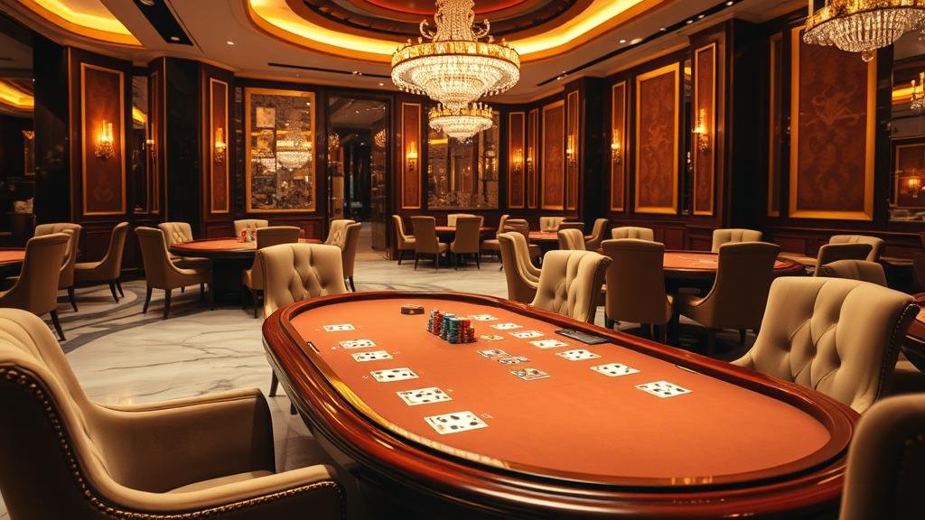 ดีลเลอร์สาวสวยมืออาชีพกำลังแจกไพ่บาคาร่า