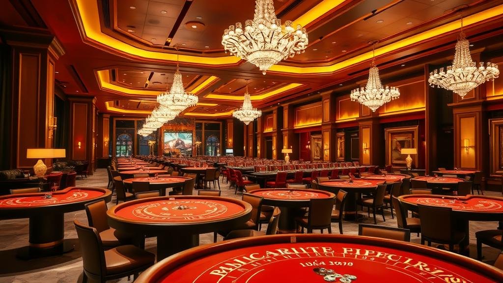 มือของผู้เล่นวางชิปบนโต๊ะบาคาร่า