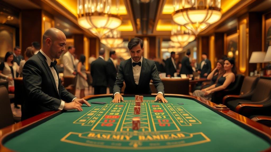 ดีลเลอร์บาคาร่ามืออาชีพกำลังแจกไพ่