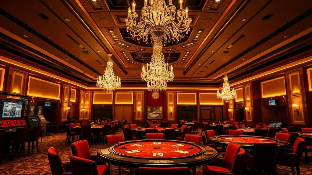 มือของผู้เล่นวางชิปเดิมพันบนโต๊ะบาคาร่า