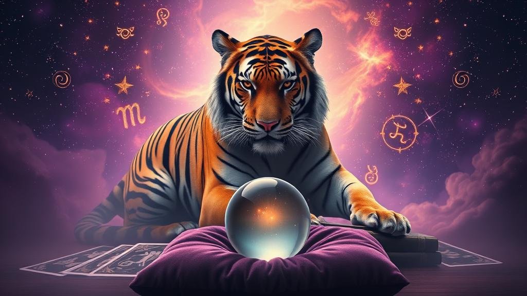 ดวงตาเสือสะท้อนจักรวาลและดวงดาว