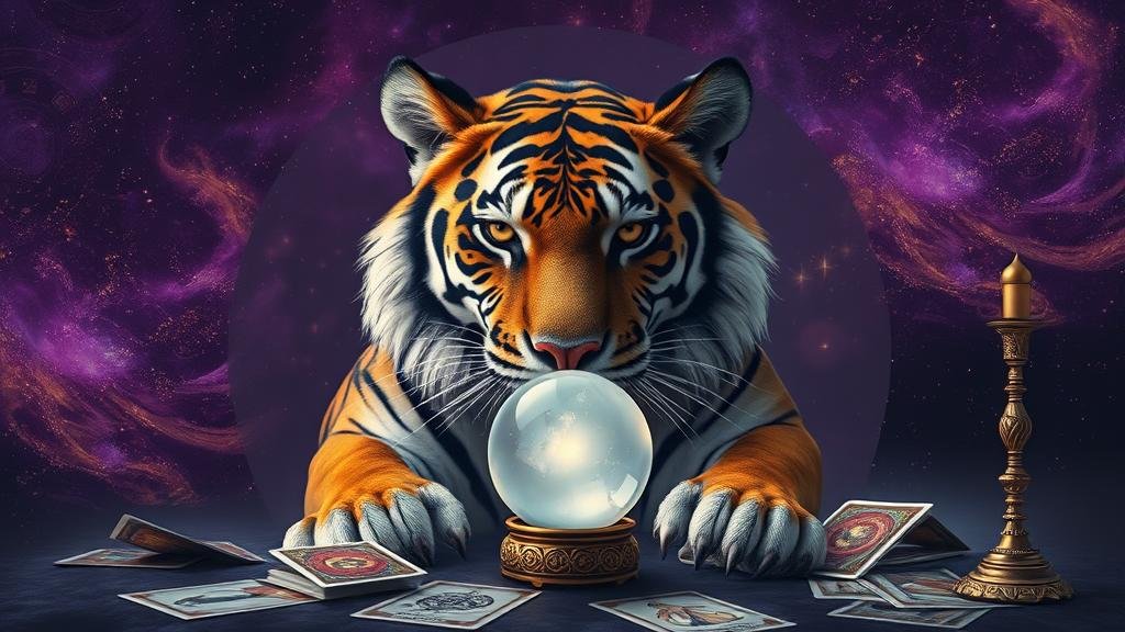 โต๊ะทำงานโหราจารย์พร้อมอุปกรณ์ทำนายและตัวเลข