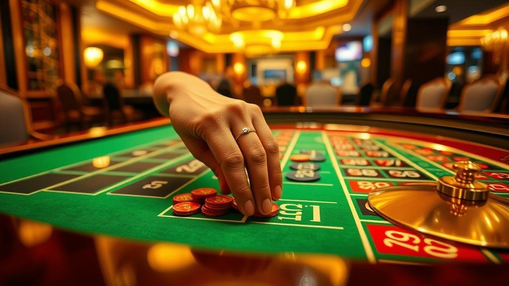 หน้าจอเกมสล็อตสีสันสดใส แสดงสัญลักษณ์แห่งชัยชนะ