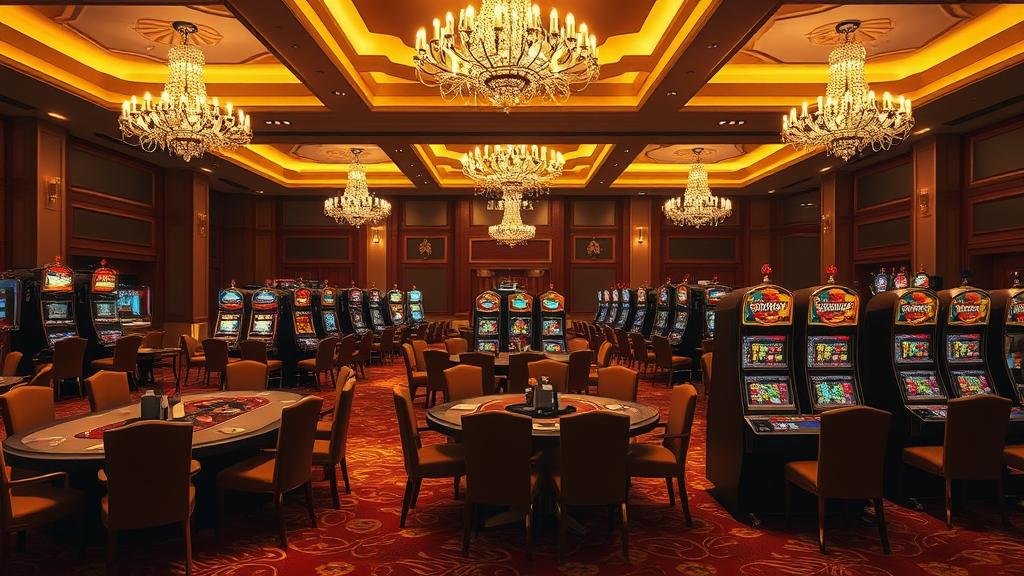 หน้าจอเกมสล็อตที่แสดงสถิติและฟีเจอร์โบนัส