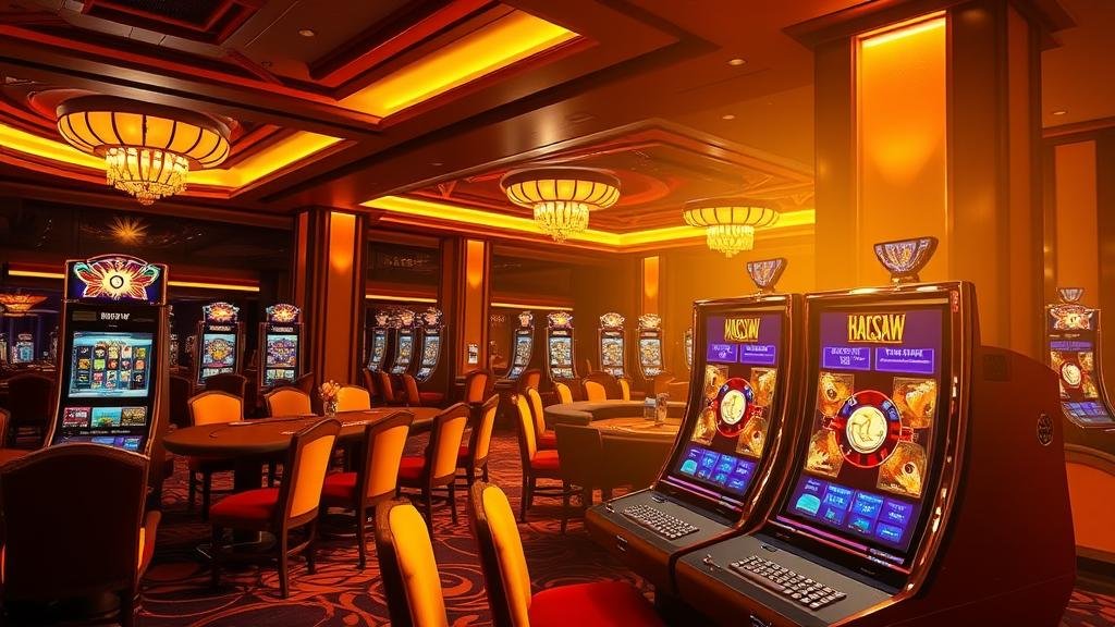 อินเทอร์เฟซเกมสล็อต Hacksaw ที่มีสีสันสดใสและฟีเจอร์โบนัส