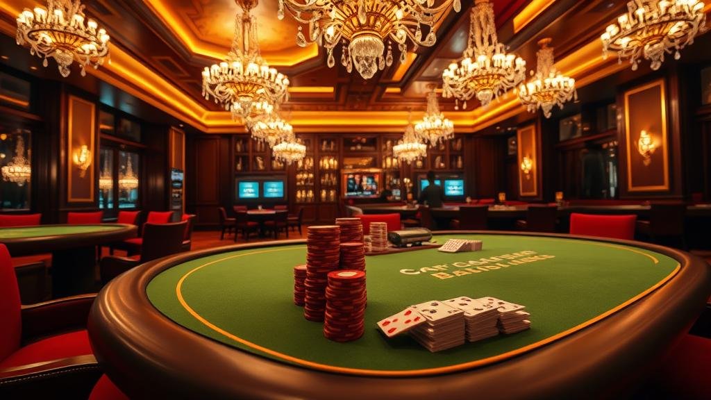 หน้าจอแสดงสถิติและเค้าไพ่บาคาร่า XPG พร้อมชิปวางเดิมพัน