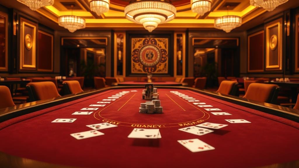 ภาพการเล่นบาคาร่าสดบนโต๊ะสุดหรู