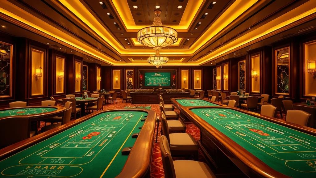 ภาพการวางเดิมพันบาคาร่า BG VIP พร้อมชิปและไพ่