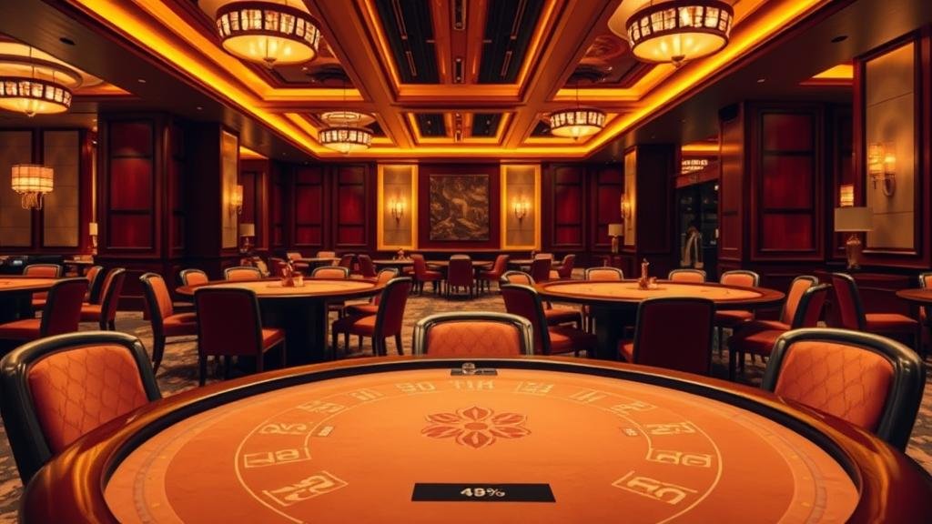 ภาพบรรยากาศการเล่นบาคาร่าในยามค่ำคืน