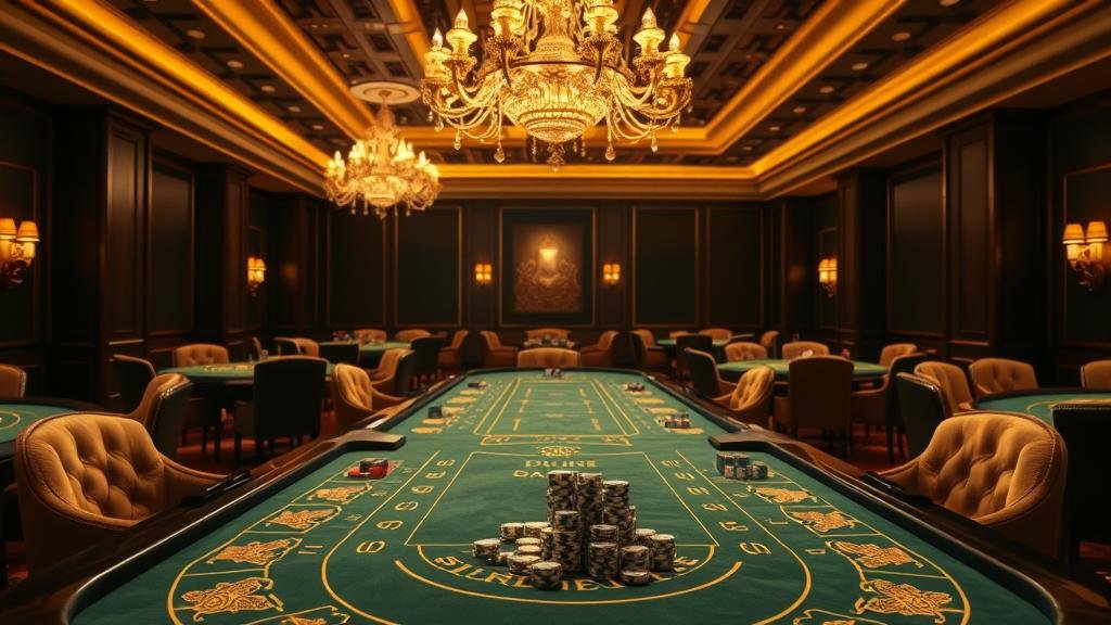 ดีลเลอร์บาคาร่ามืออาชีพกำลังแจกไพ่ในคาสิโนหรู