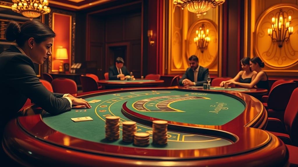 ดีลเลอร์บาคาร่ามืออาชีพกำลังแจกไพ่