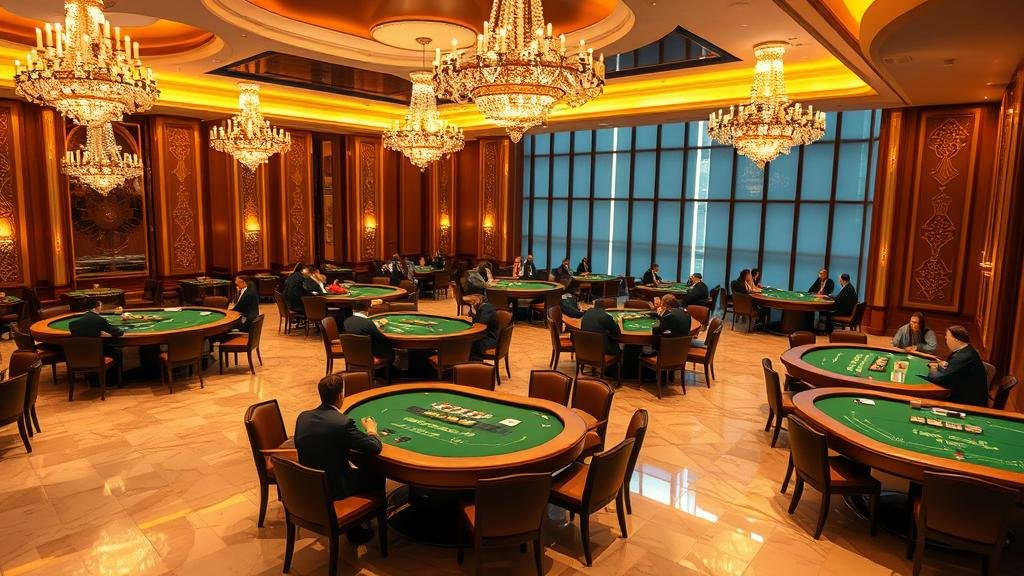 การวางชิปเดิมพันบนโต๊ะบาคาร่า