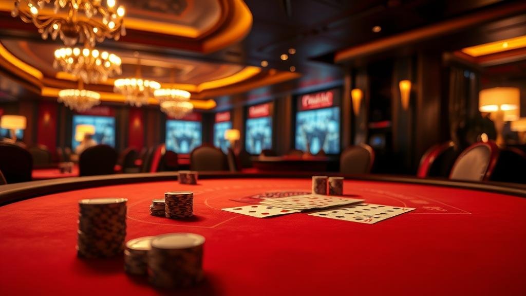 ดีลเลอร์สาวสวยกำลังดำเนินเกมบาคาร่าสด