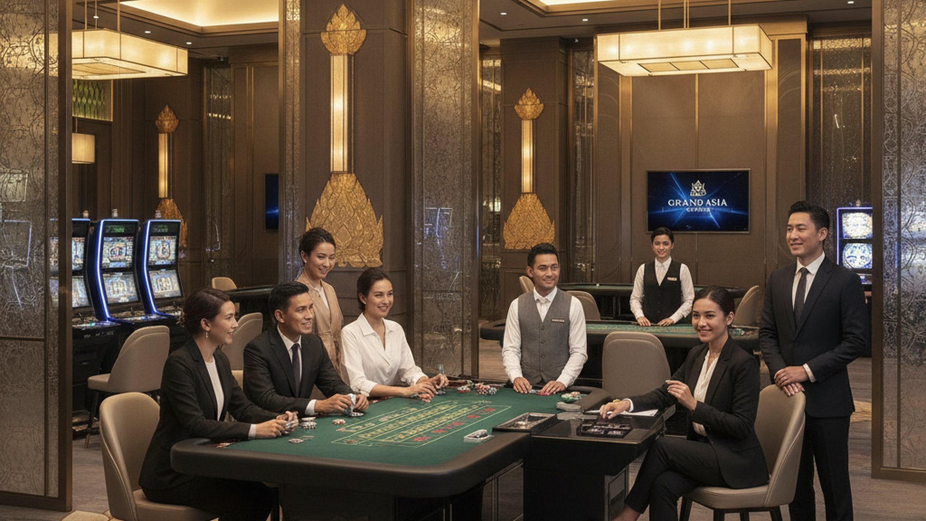 ภาพนักพนันมือใหม่กับสล็อต Progressive