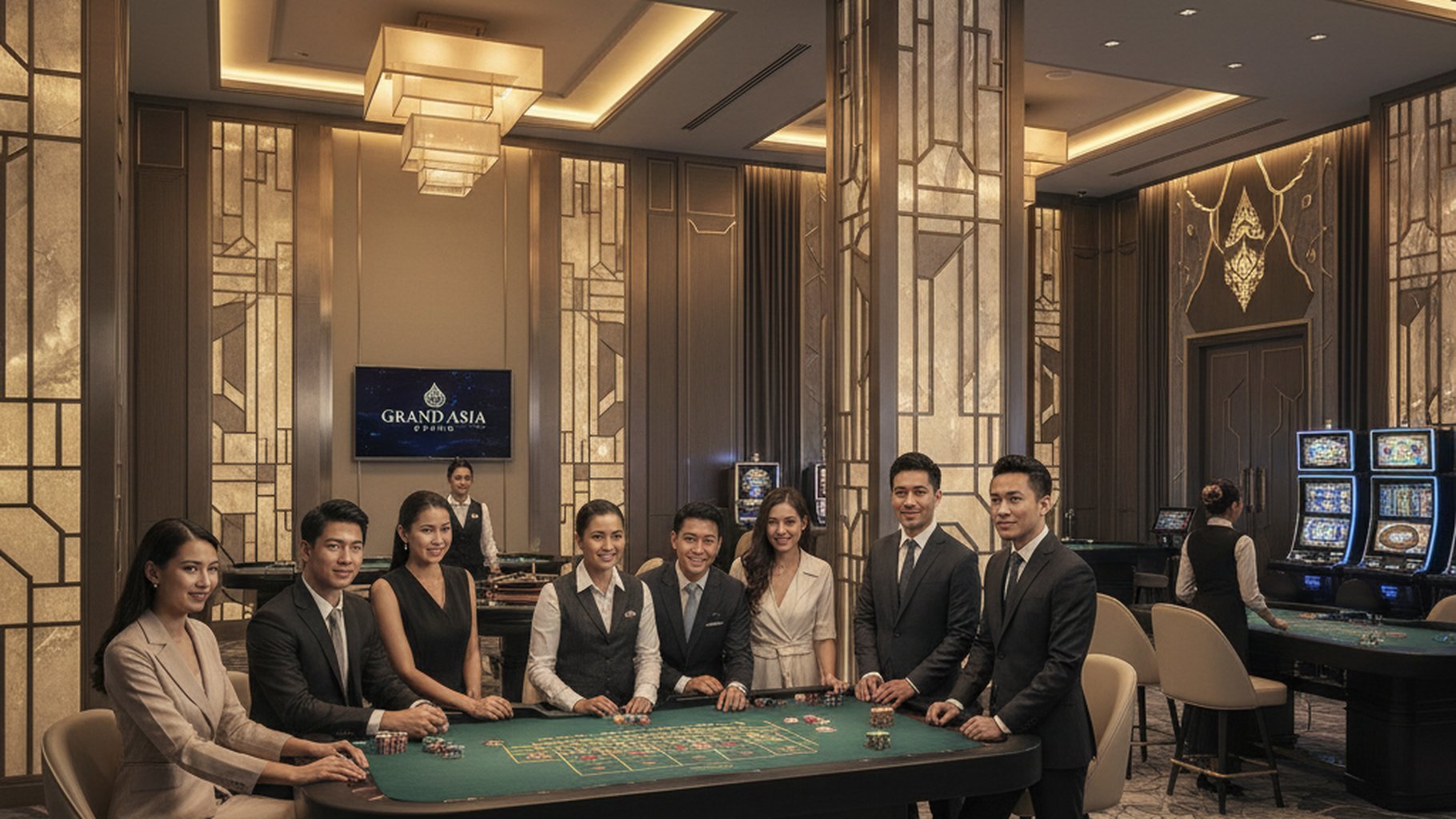 หน้าจอเกมสล็อตพร้อมฟีเจอร์โบนัส