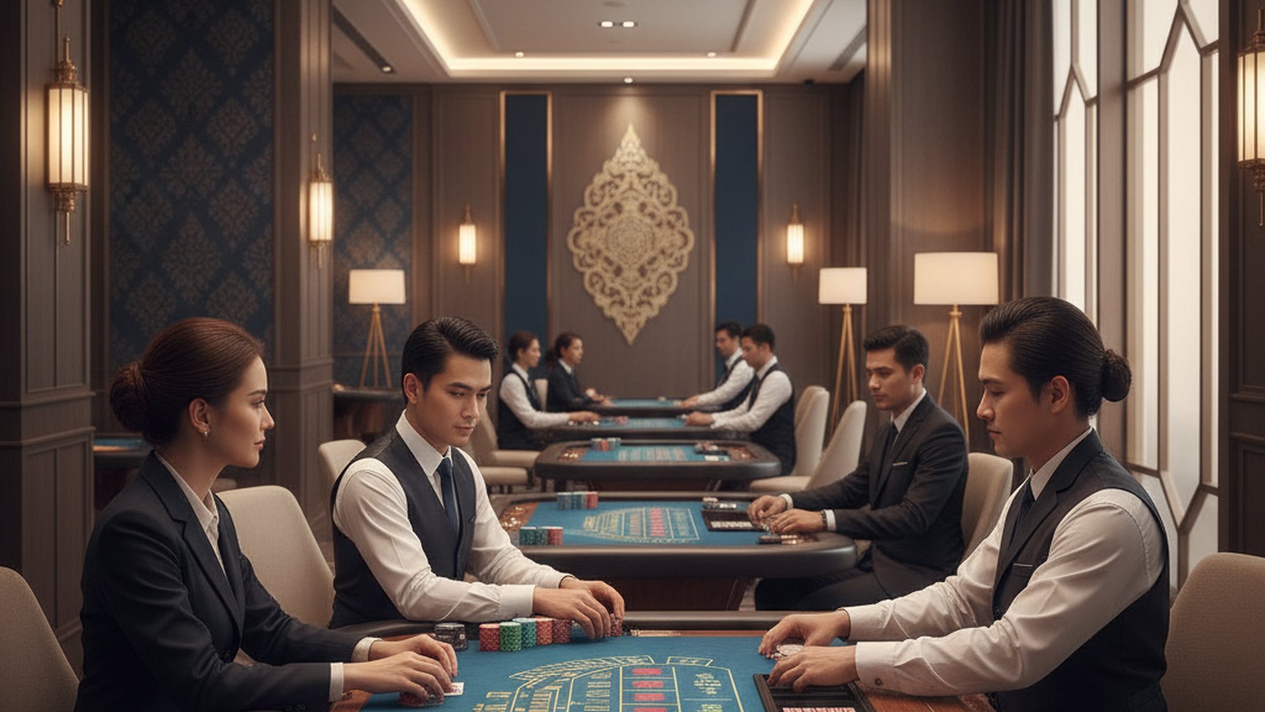 ภาพนักเดิมพันควบคุมความโลภ บาคาร่า