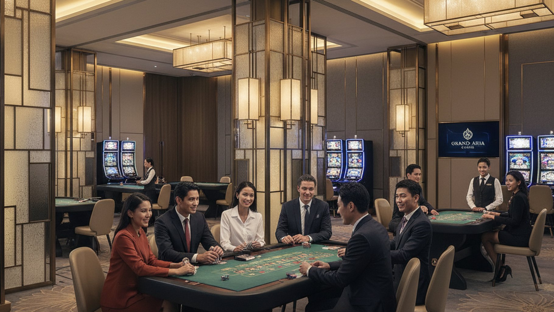ภาพบรรยากาศเกมบาคาร่าสด AE Gaming
