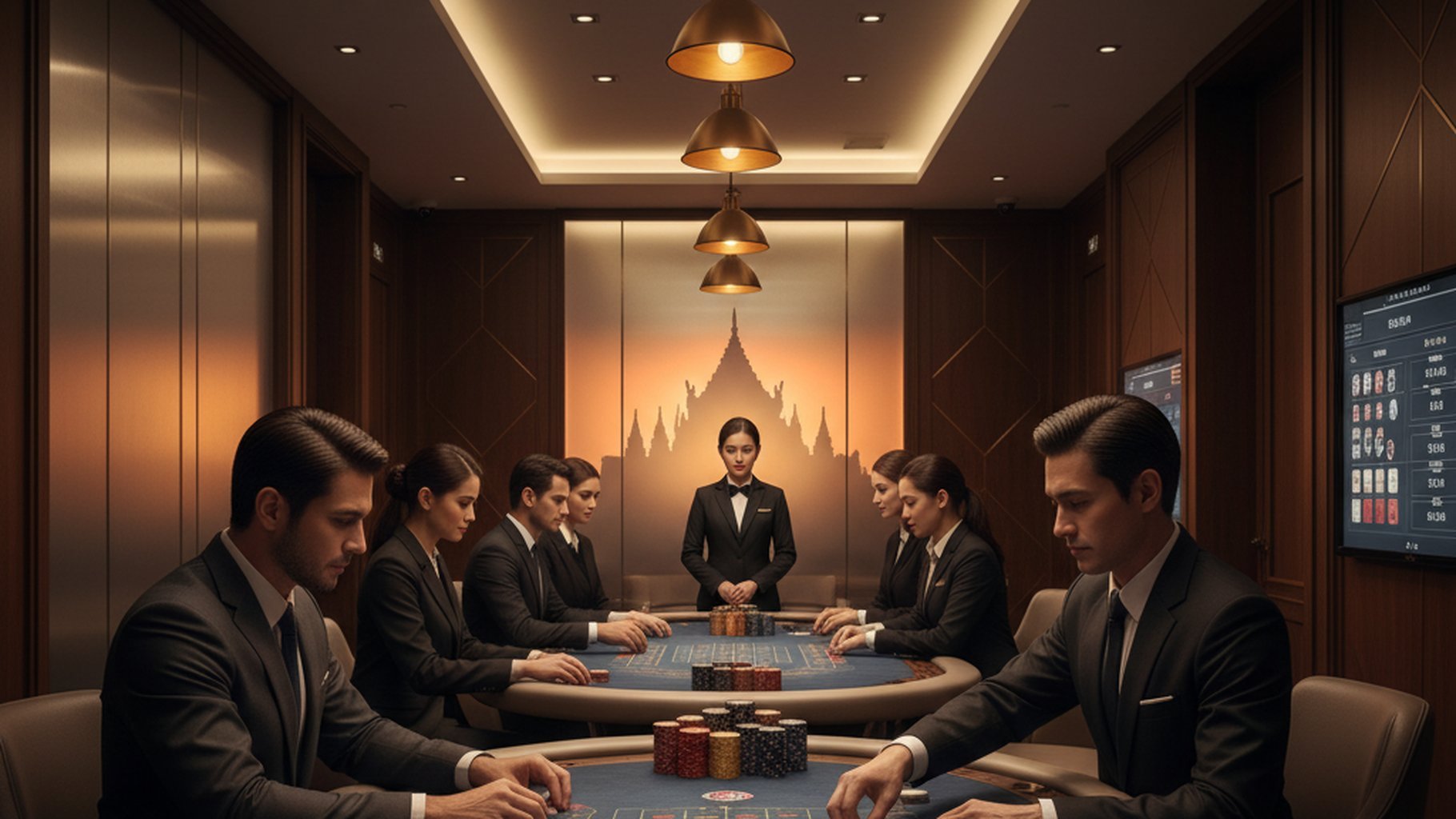 สัญลักษณ์บริหารจัดการเงินและจิตใจในการเล่นบาคาร่า
