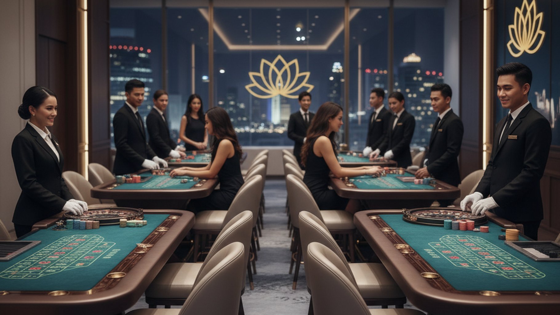 ภาพแสดงการมีสมาธิในการเล่นสล็อต