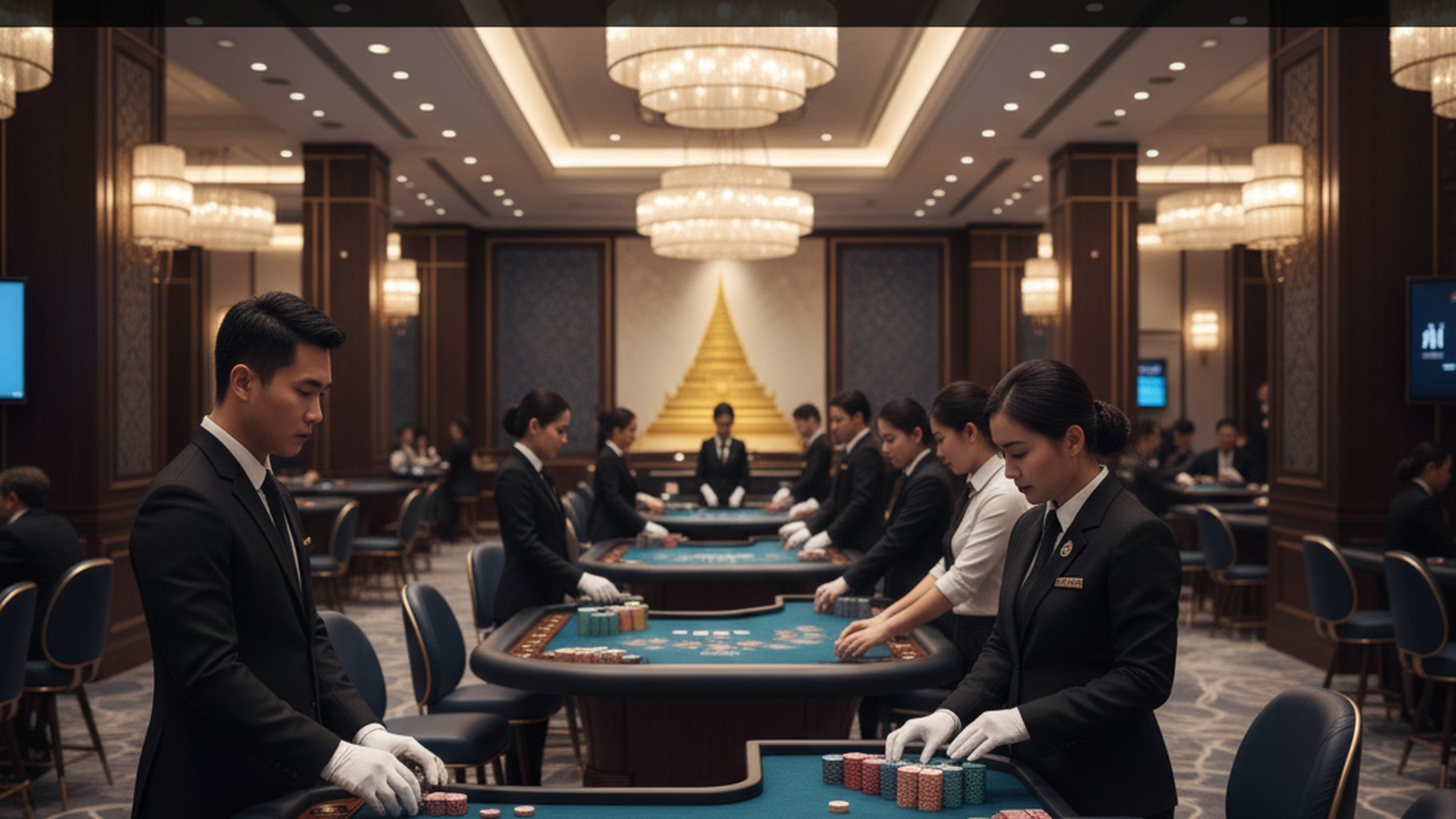 เปรียบเทียบ Expected Value: Banker vs Player vs Tie กราฟเปรียบเทียบ Expected Value ของการเดิมพัน Banker, Player, Tie ในบาคาร่า