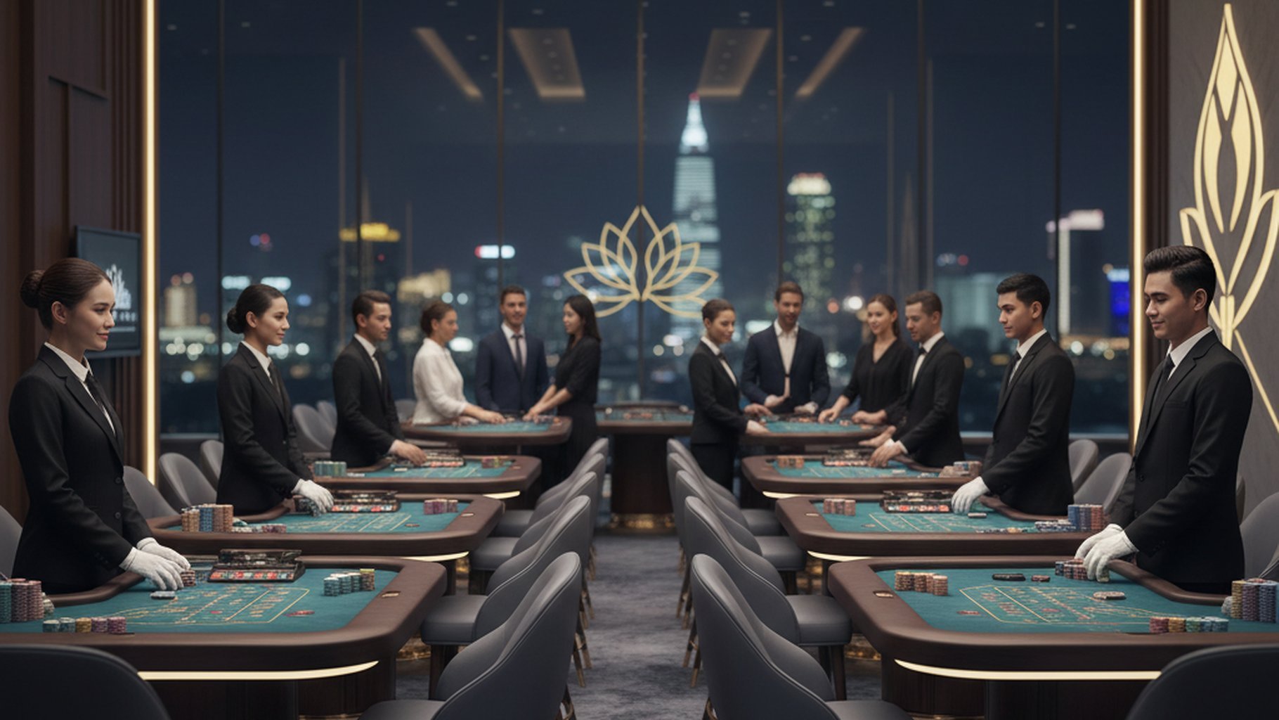 กราฟิกแสดงความสัมพันธ์ของสูตรบาคาร่าและ Commission Banker