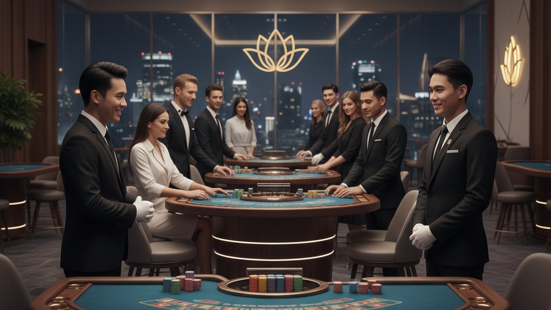 ภาพแสดงเทคนิคการออกจากโต๊ะบาคาร่า