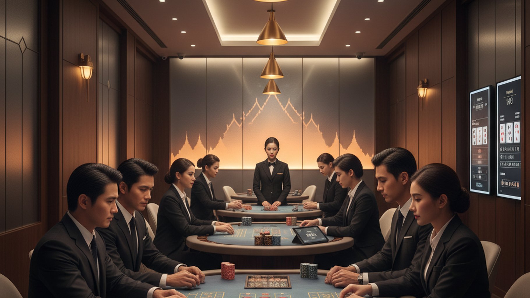 กราฟเปรียบเทียบผลกำไรกับการเลือกเวลาเข้าเล่นบาคาร่า